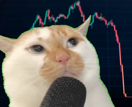 PODCAT in front of a falling market chart
